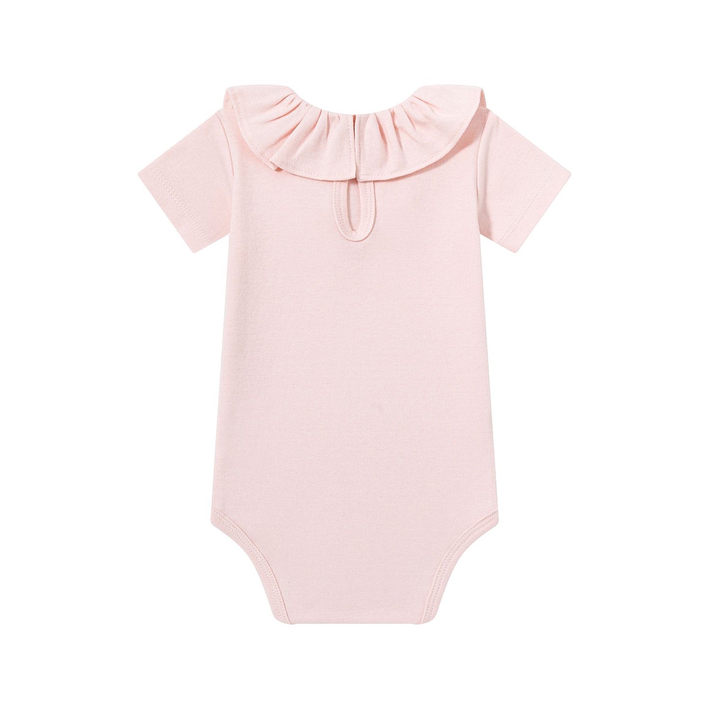 Body  cuello volante rosa bebe 1-24 meses