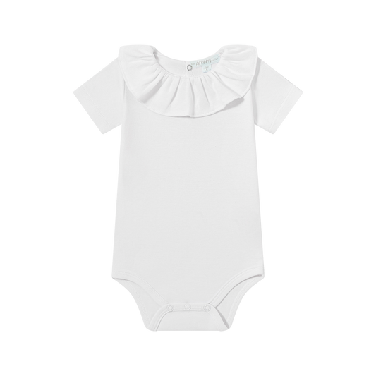 Body  cuello volante blanco bebe 1-24 meses