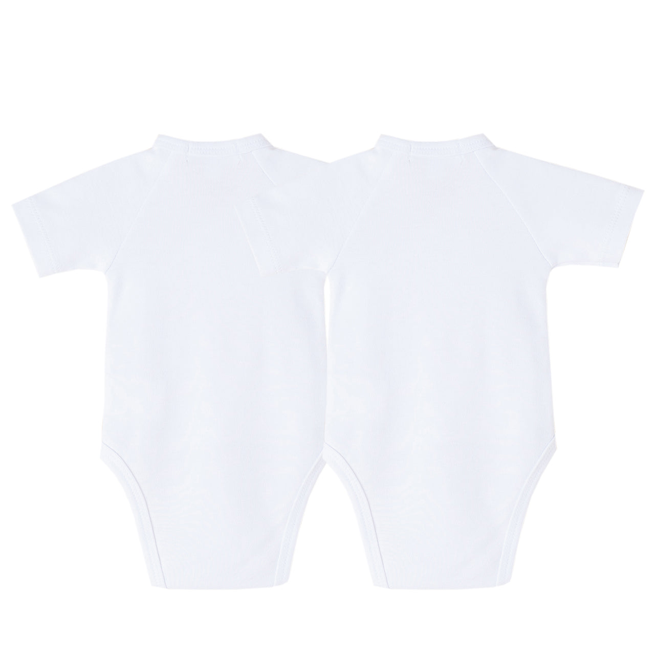 Pack 2 Bodies Cruzados Bebé Recién Nacido Manga Corta Blanco | 0M a 3M