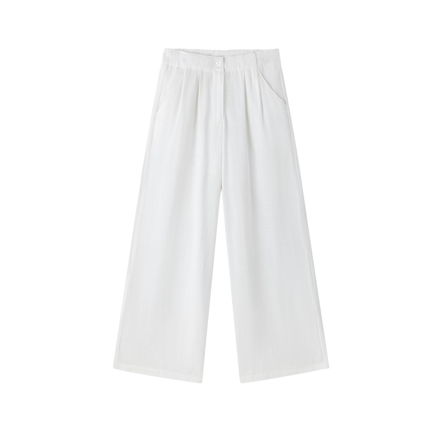 Pantalón largo niña en color blanco lino 8-14 años