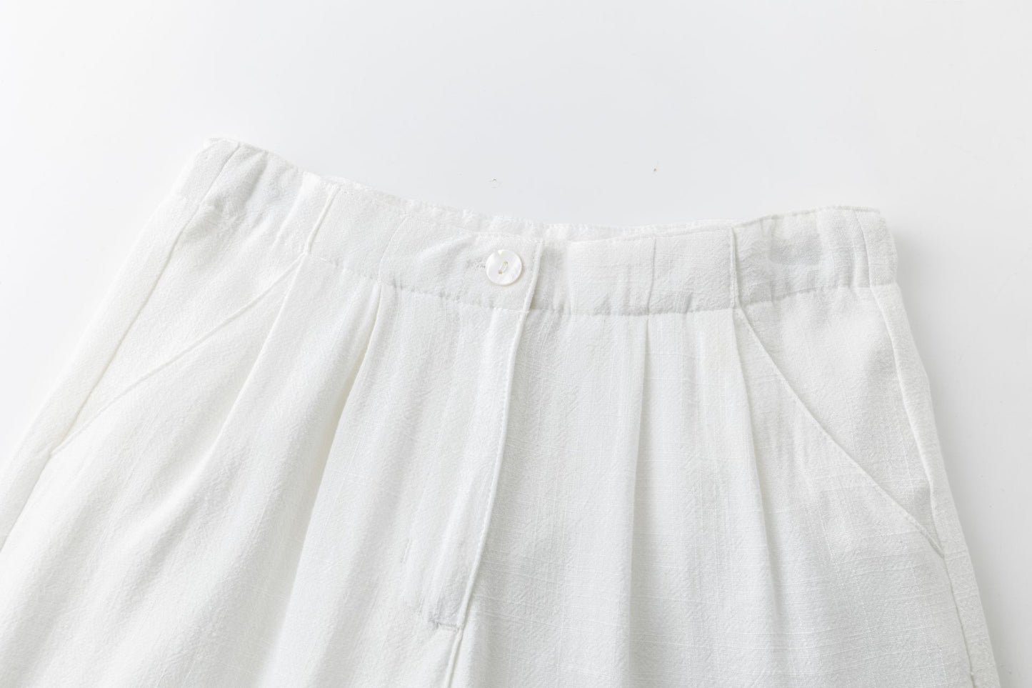 Pantalón largo niña en color blanco lino 8-14 años
