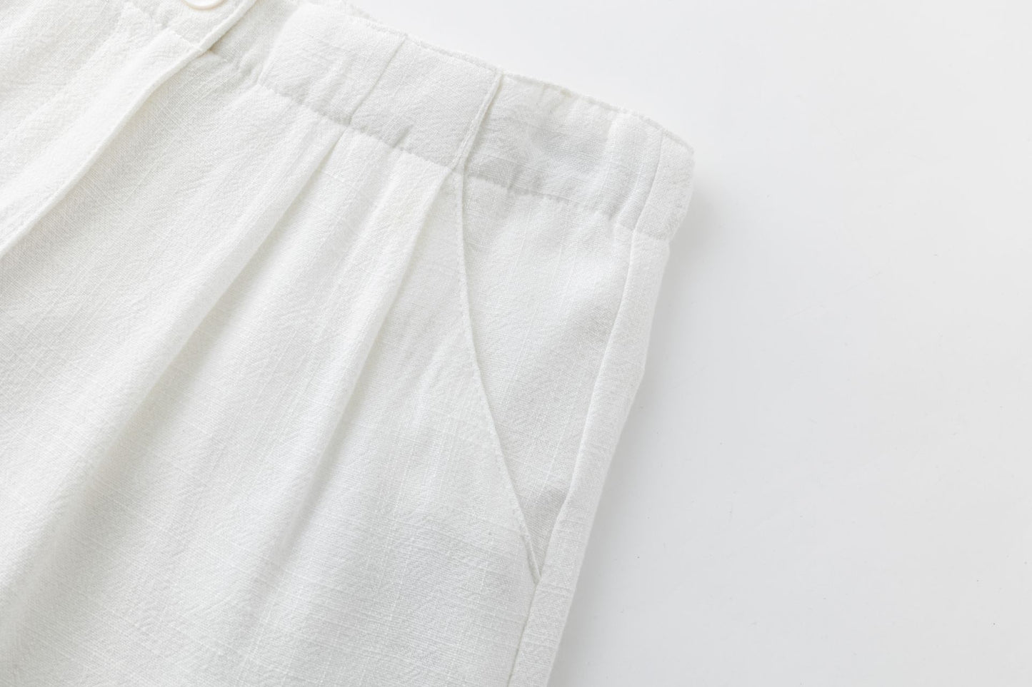 Pantalón largo niña en color blanco lino 8-14 años