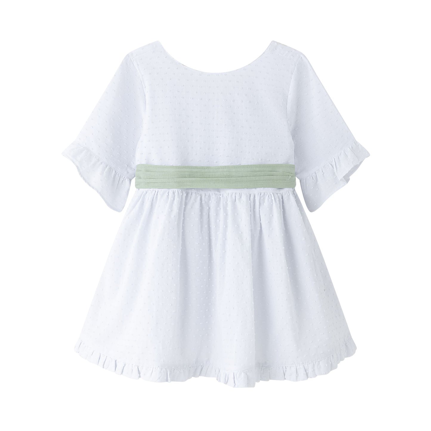 vestido plumeti bicolor