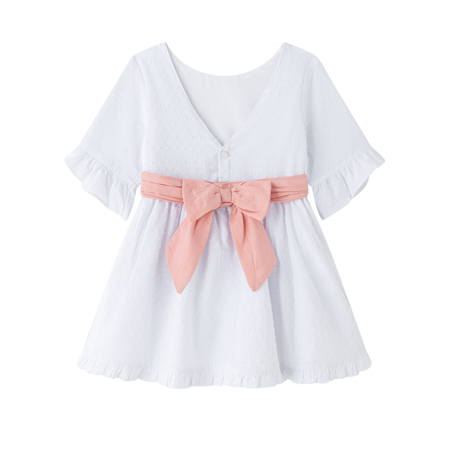 vestido plumeti bicolor
