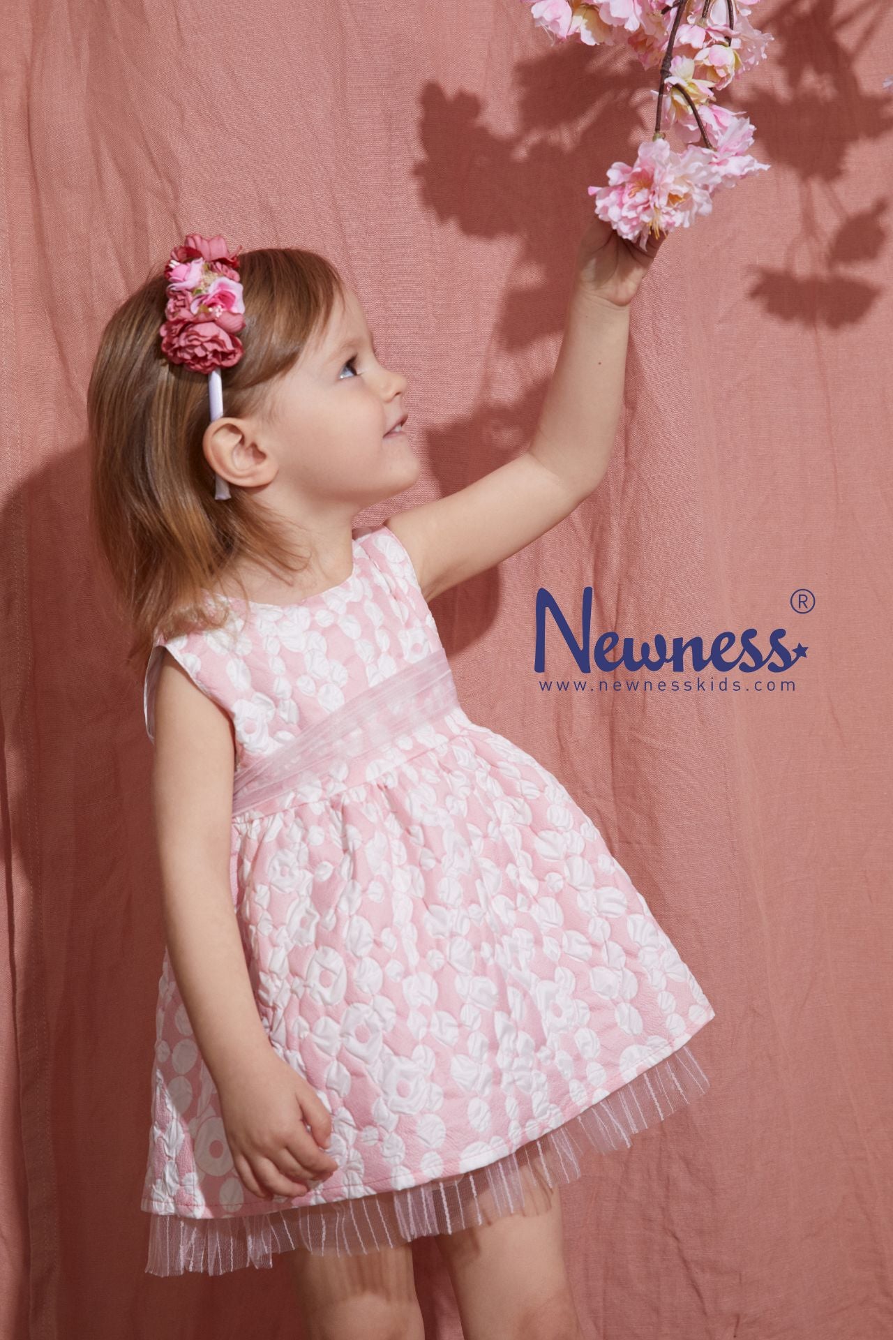 Jesusito rosa con tull ceremonia niña bebe 6-24 meses