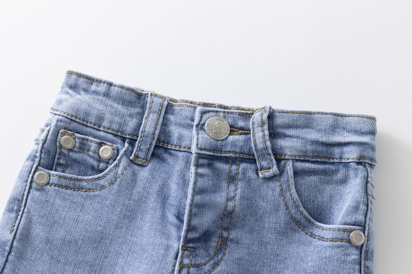 Pantalón vaquero denim con flores bordadas bebé niña 6-24M 👶🌼 - BGI54539