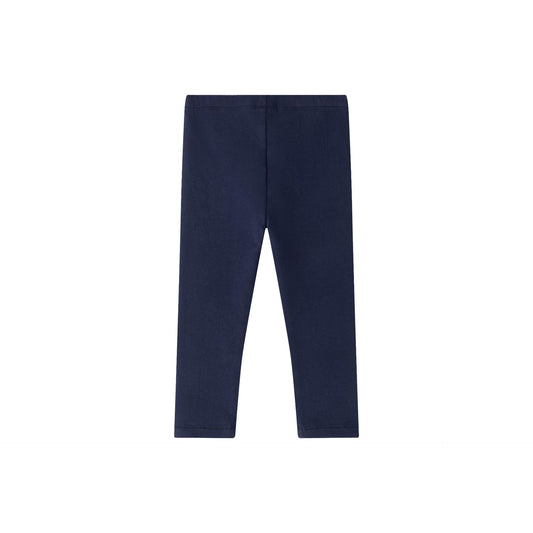 👶 Legging básico bebé niña azul marino felpa perchada | 6-24M - BGI64536