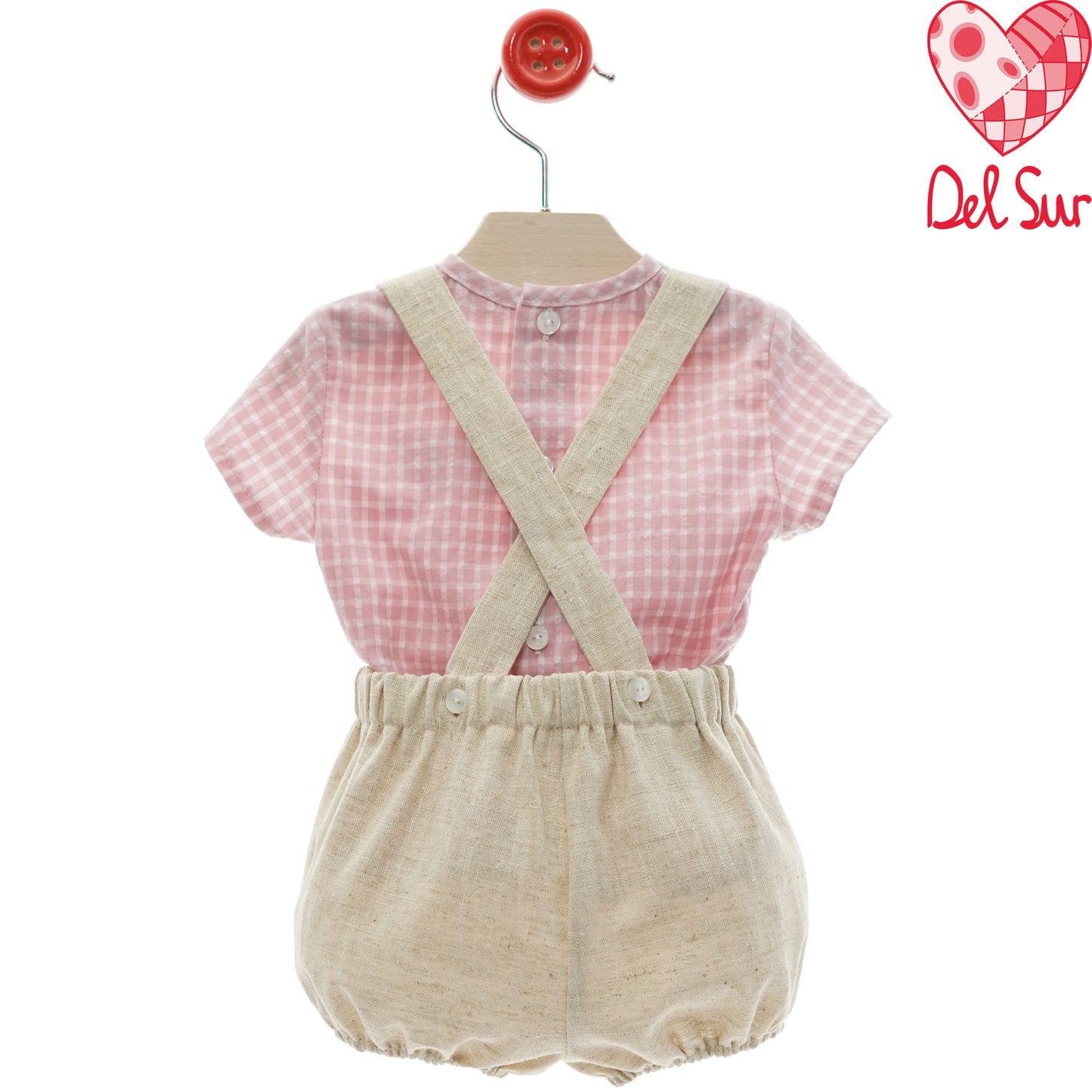 Conjunto camisa y peto bebe Familia Maldivas DEL SUR