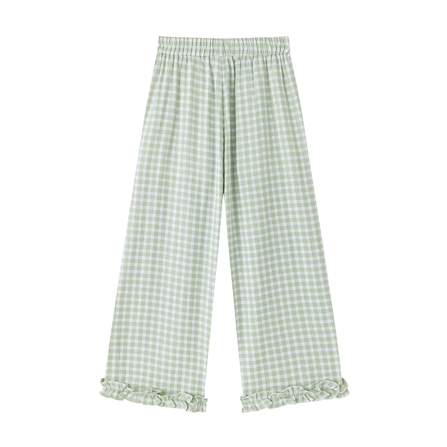 Pantalón vicky niña largo con volantes inferiores cintura elástica