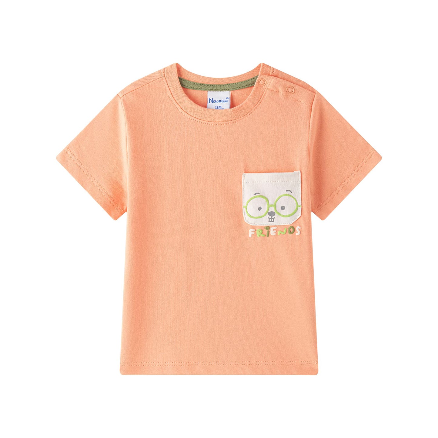 Camiseta manga corta niño bebe rabbit naranja