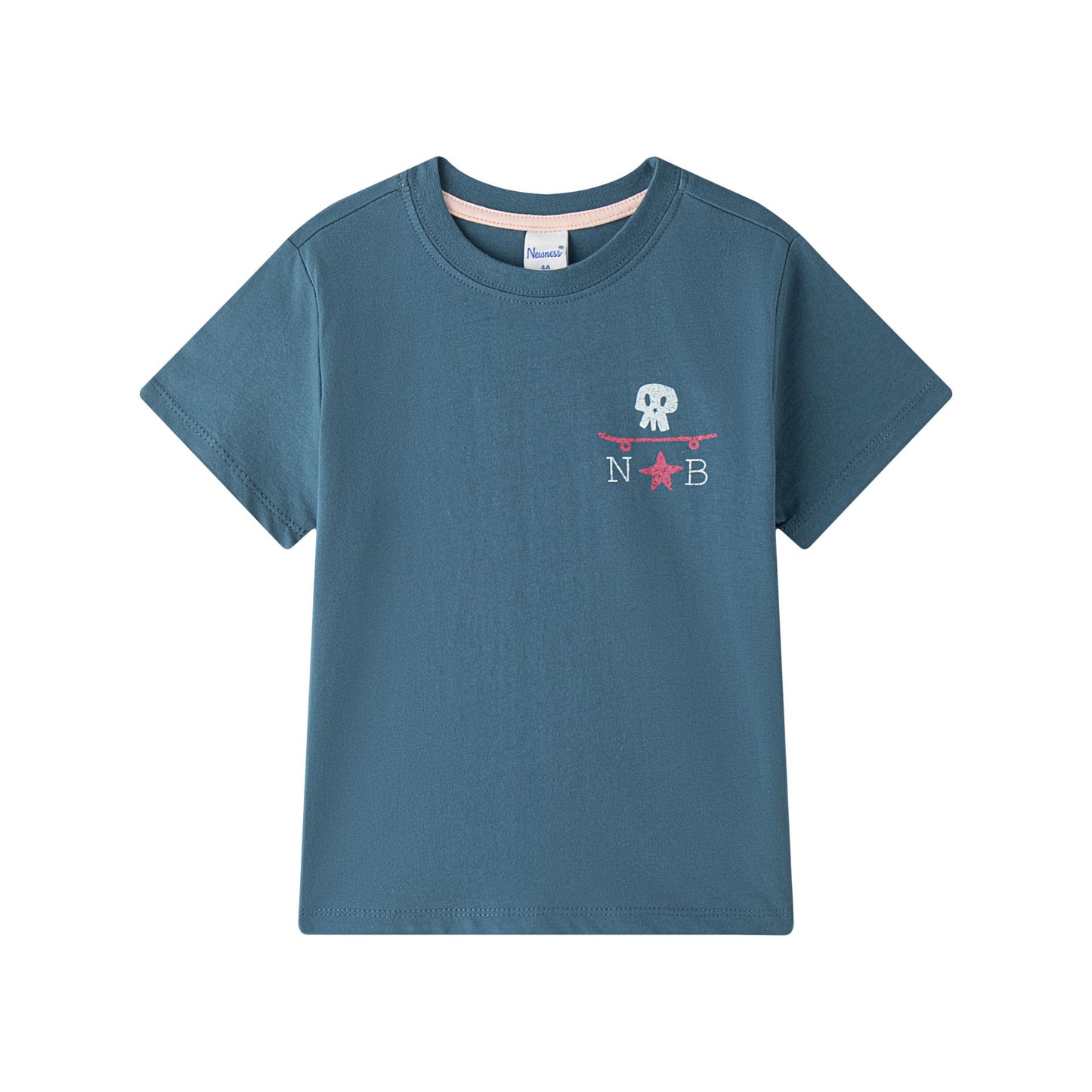 Camiseta manga corta niño 3-12 años NB azul pato