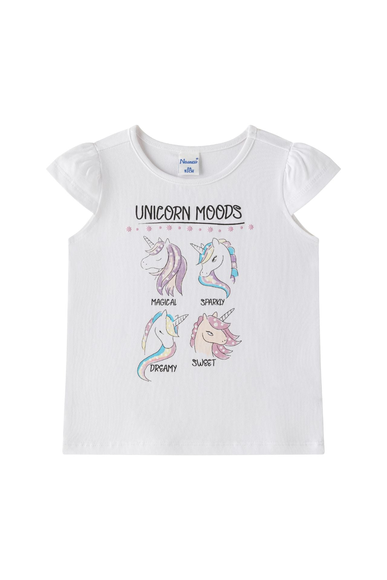 Camiseta niña manga corta unicornios 2-6 años