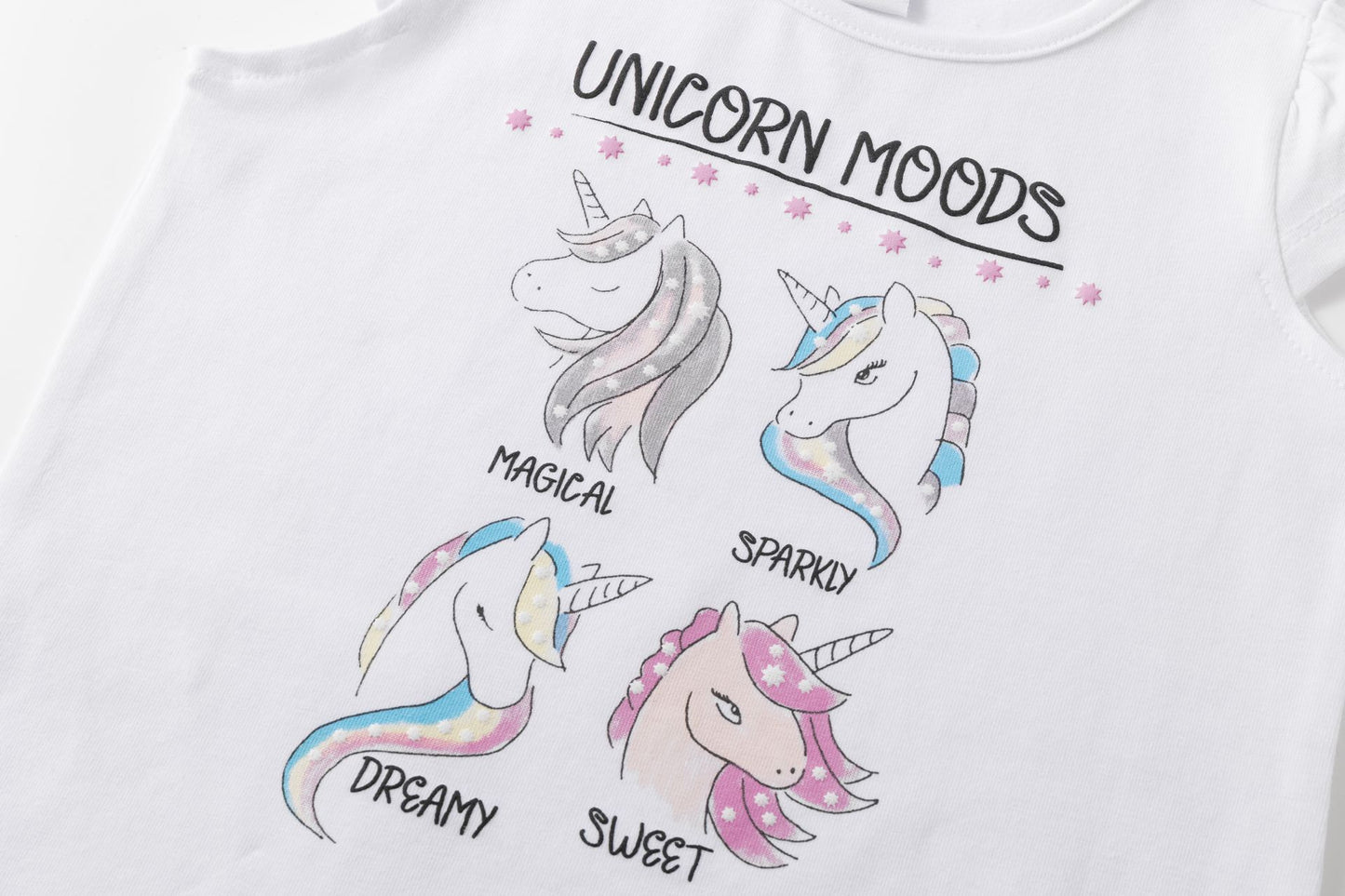 Camiseta niña manga corta unicornios 2-6 años