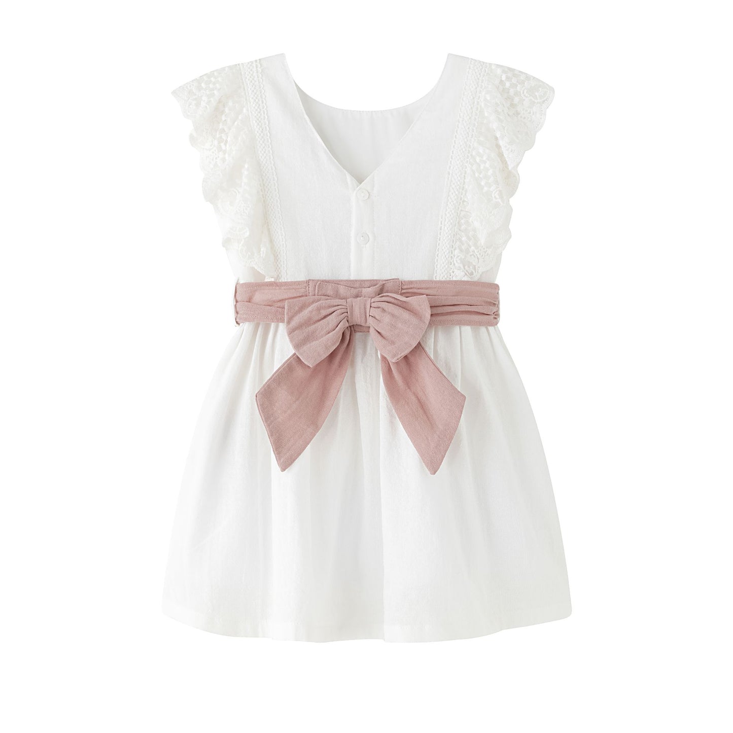 Vestido de fiesta de niña. Detalle de lazo en la cintura 3-10 años