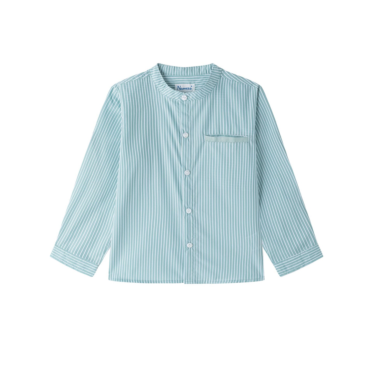 Camisa m/l de vestir lino de niño cuello mao rayas 3-10años