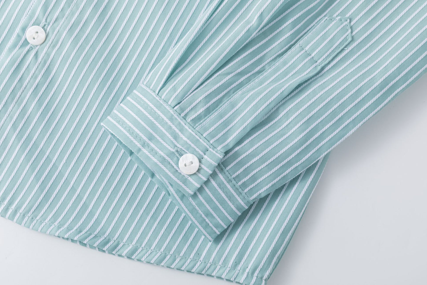 Camisa m/l de vestir lino de niño cuello mao rayas 3-10años