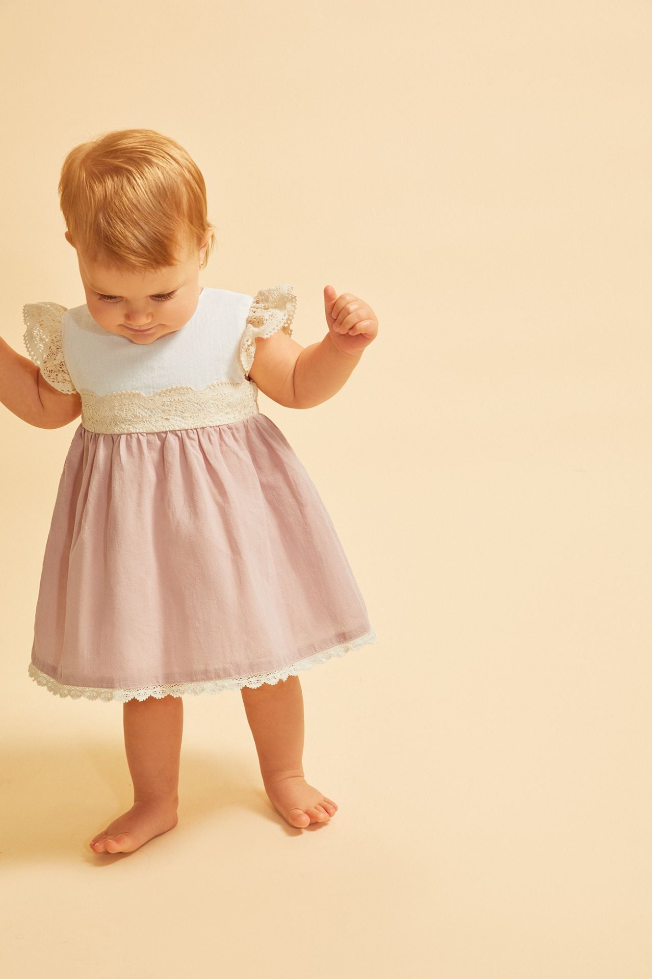 Vestido ceremonia con braguita a juego 6-24 meses BGV95570