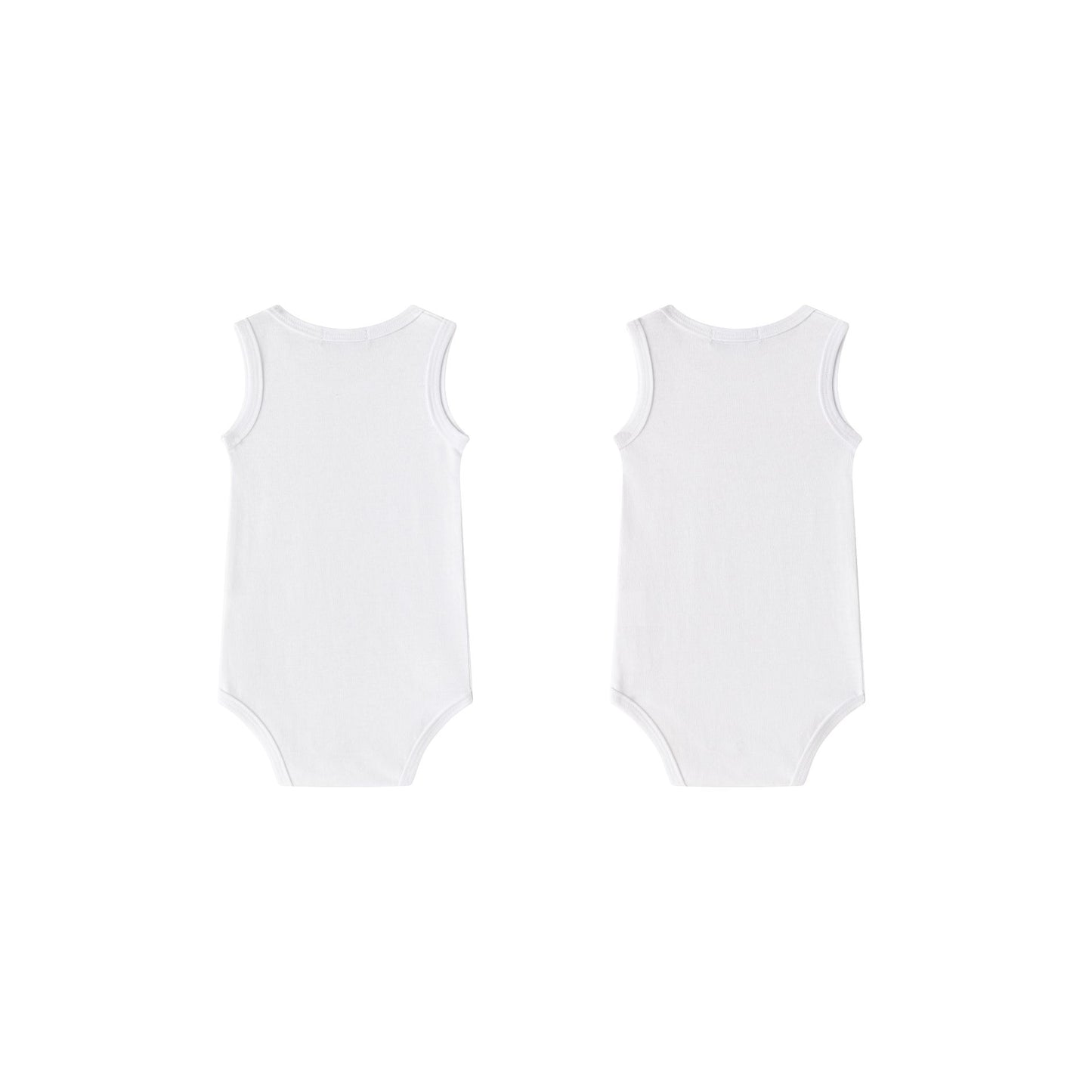 Bodies tiranta ancha bebe 100% algodón pack dos unidades blancos 6-24 meses