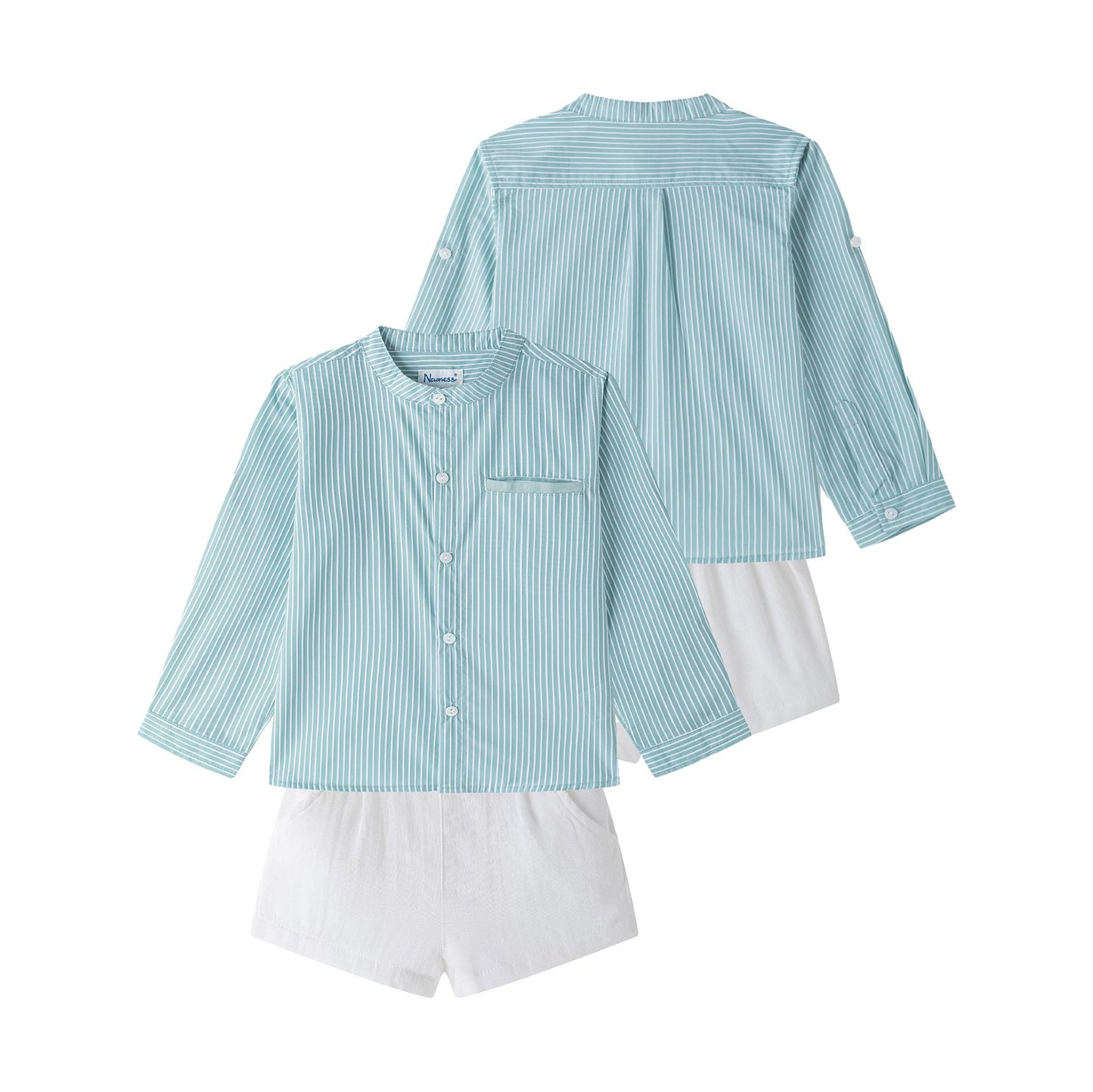 Conjunto de vestir, compuesto de camisa de manga larga y pantalón corto 6-30 meses BBV95038