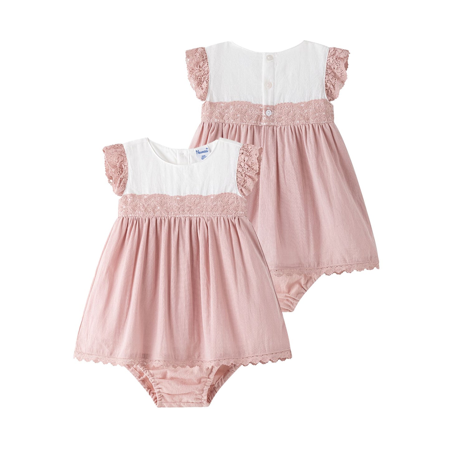 Vestido ceremonia con braguita a juego 6-24 meses BGV95570