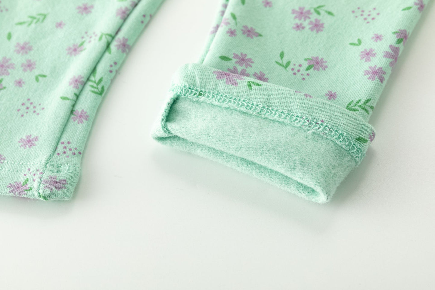 👶🌸 Conjunto bebé niña sudadera + jegging flores | Verde 6-24M - BGI65507