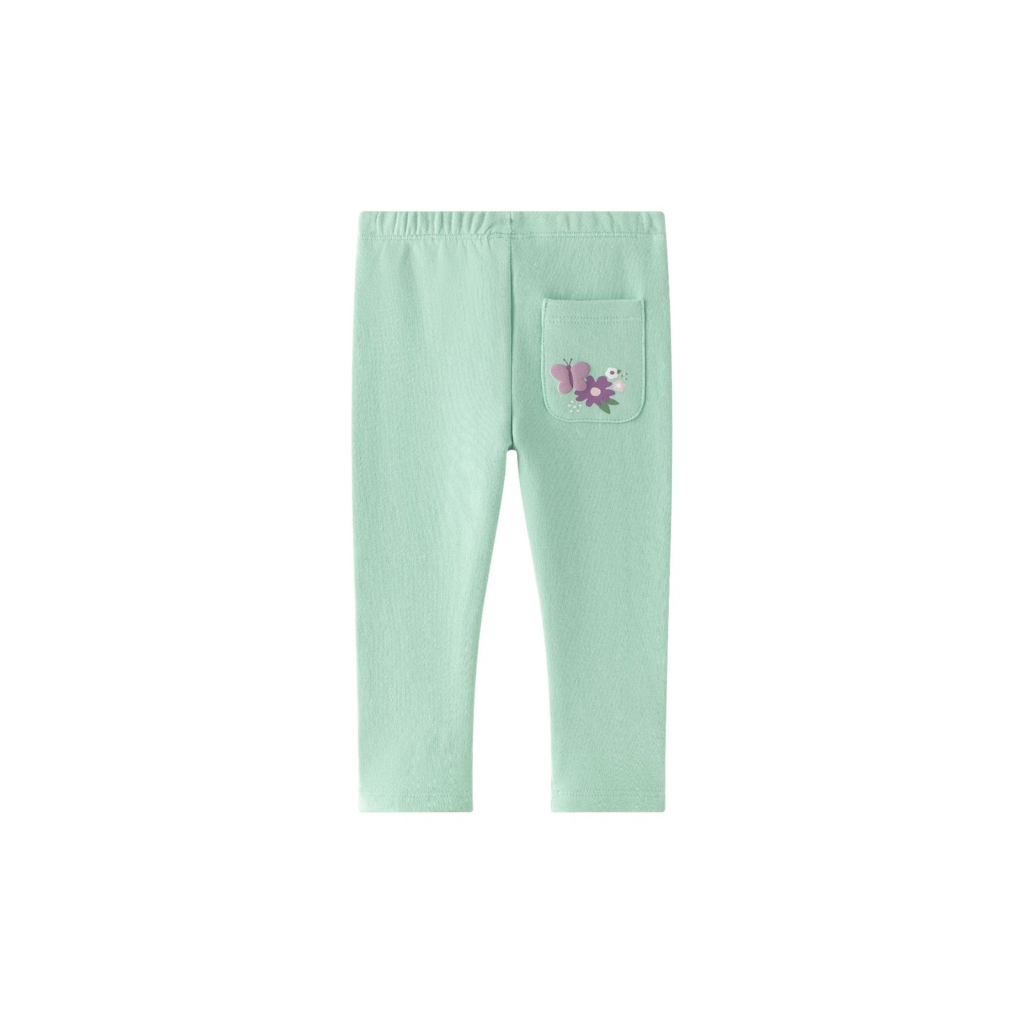 Jegging bebé niña verde con volante y flores 🌸🦋- BGI65510