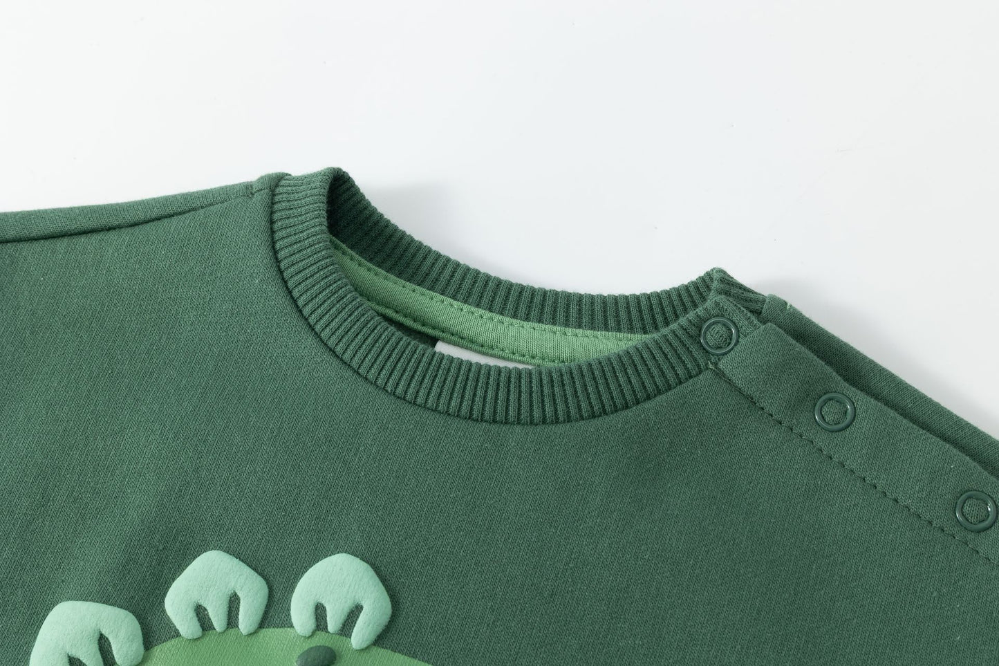 🦖👶 Sudadera perchada bebé niño manga larga | Verde 6-24M- BBI65002
