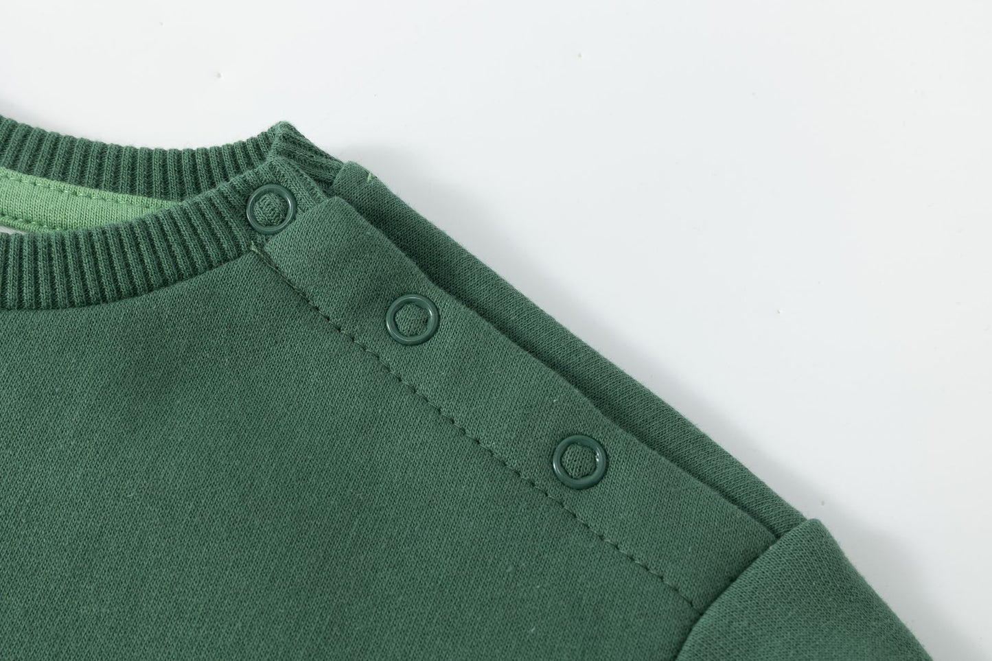 🦖👶 Sudadera perchada bebé niño manga larga | Verde 6-24M- BBI65002