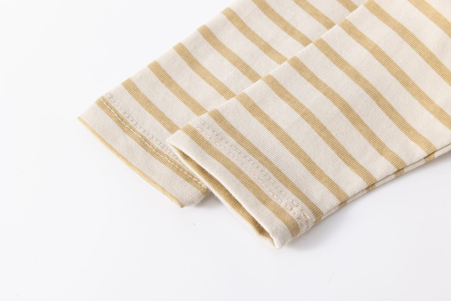👶👕 Camiseta de rayas camel bebé niño | Bolsillo dino verde 🌿 | 6-24M -BBI65005