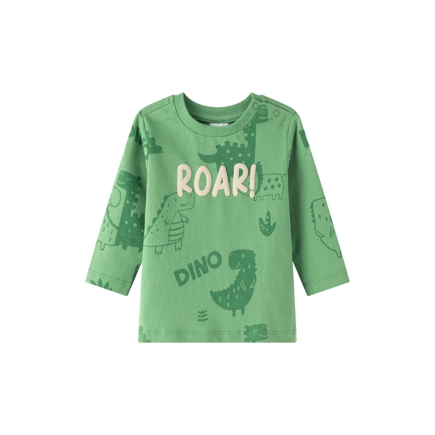 Camiseta Bebé Niño Verde con Estampado Dinosaurio y Texto "ROAR" | 6-24M BBI65007