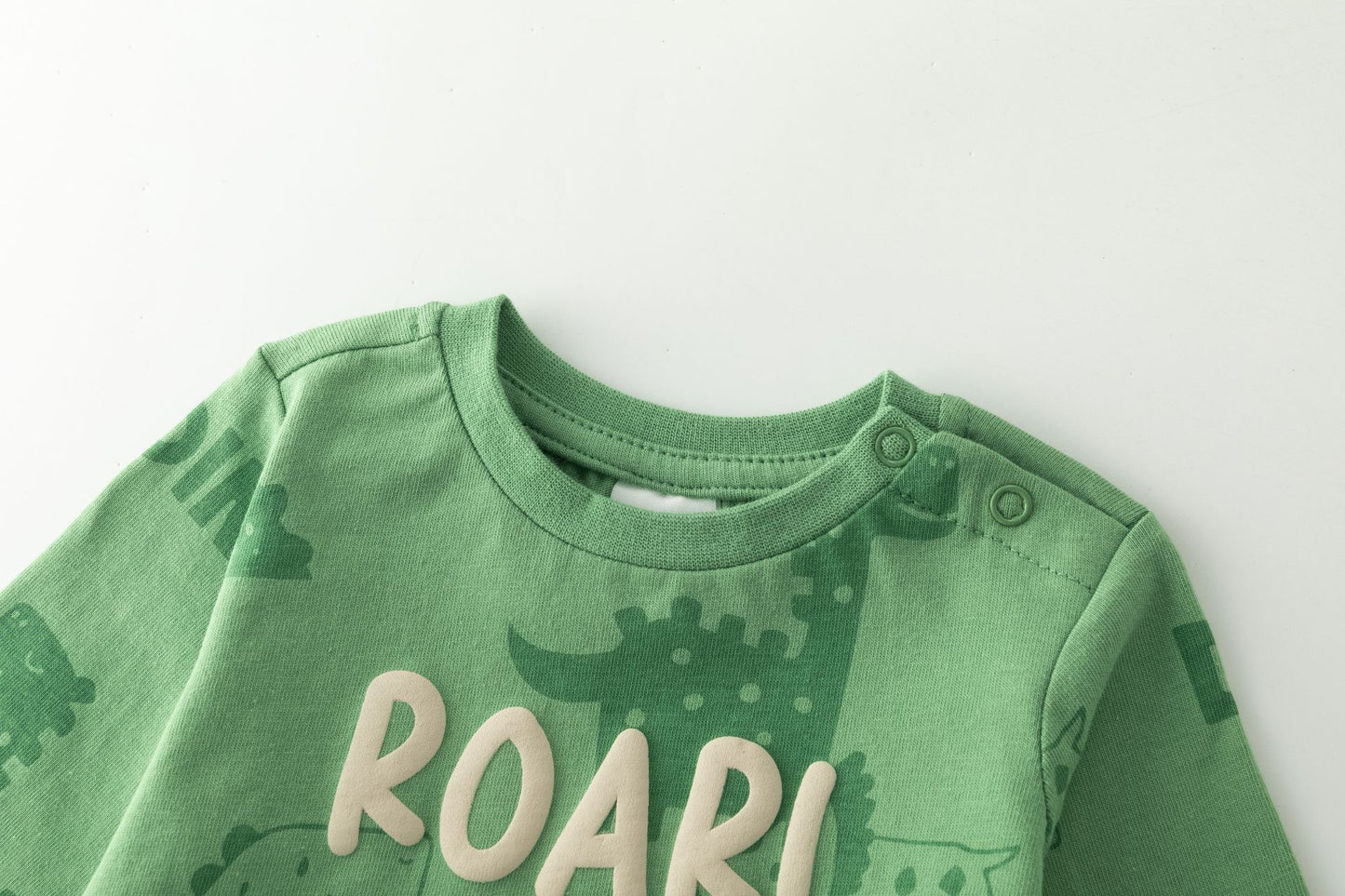 Camiseta Bebé Niño Verde con Estampado Dinosaurio y Texto "ROAR" | 6-24M BBI65007
