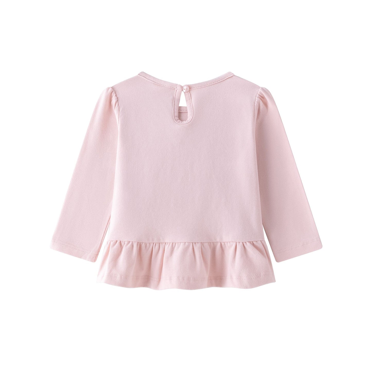Camiseta bebé niña rosa manga larga con flores glitter y tul 🌸✨ - BGI65515