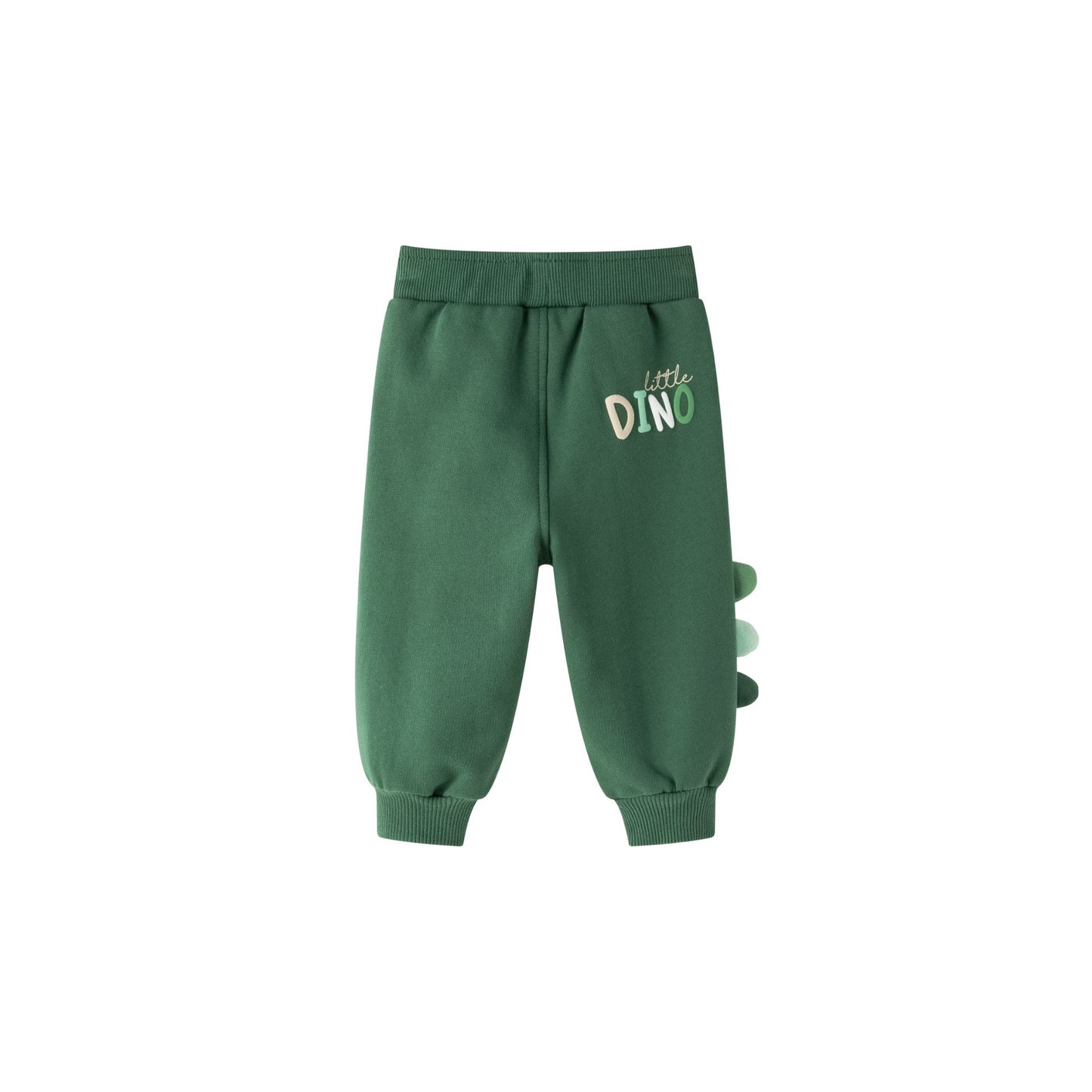 👶🦖 Pantalón deportivo afelpado bebé niño | Verde con detalle Dino | 6-24M - BBI65010