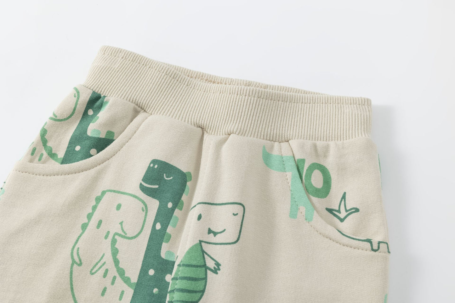 👶🦖 Pantalón deportivo bebé niño afelpado dinos | Camel 6-24M -BBI65011