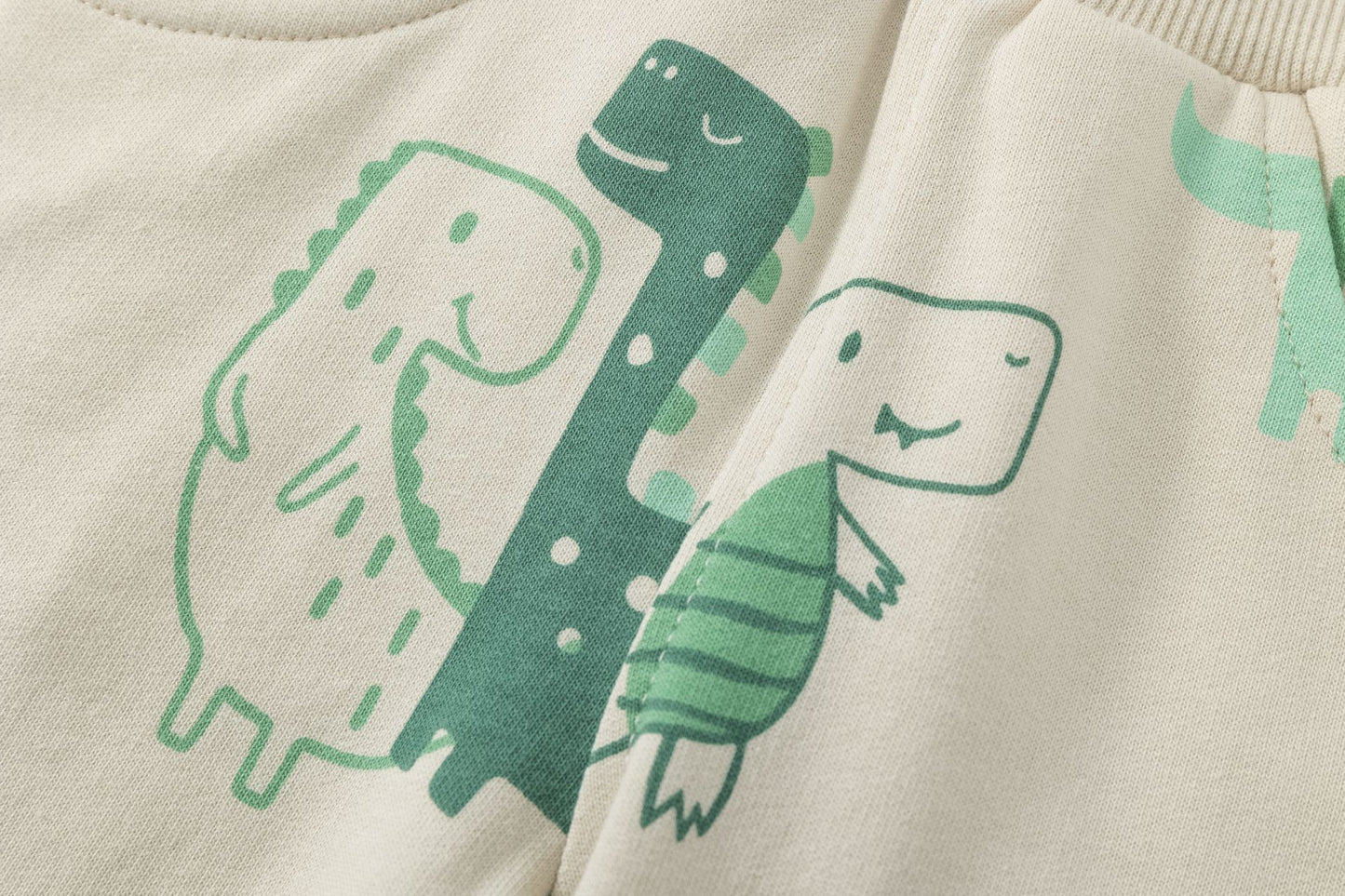 👶🦖 Pantalón deportivo bebé niño afelpado dinos | Camel 6-24M -BBI65011