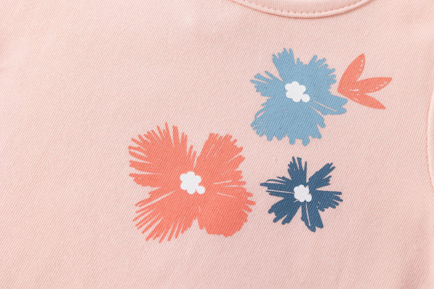 🌺 Camiseta bebé niña manga larga coral con flores | 6-24M - BGI65524