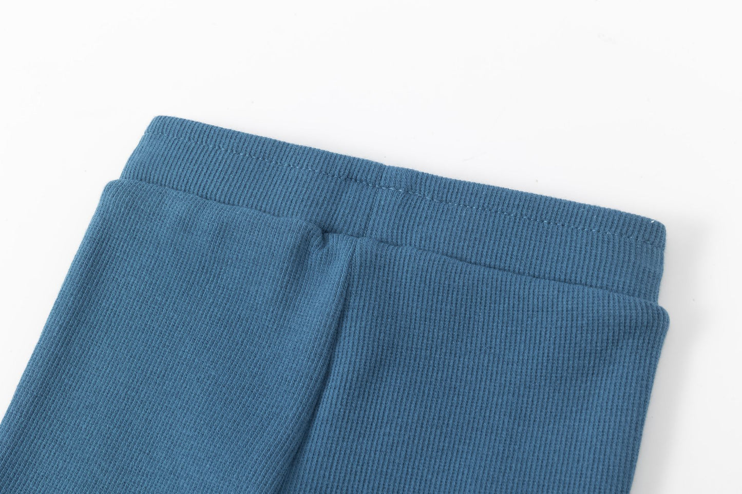 👖 Pantalón largo canalé azul bebé niño-niña con cintura elástica | 6-24M BGI65533