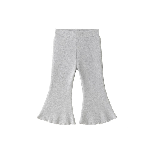 👶 Pantalón largo canalé gris bebé niño/niña con cintura elástica | 6-24M - BGI65534