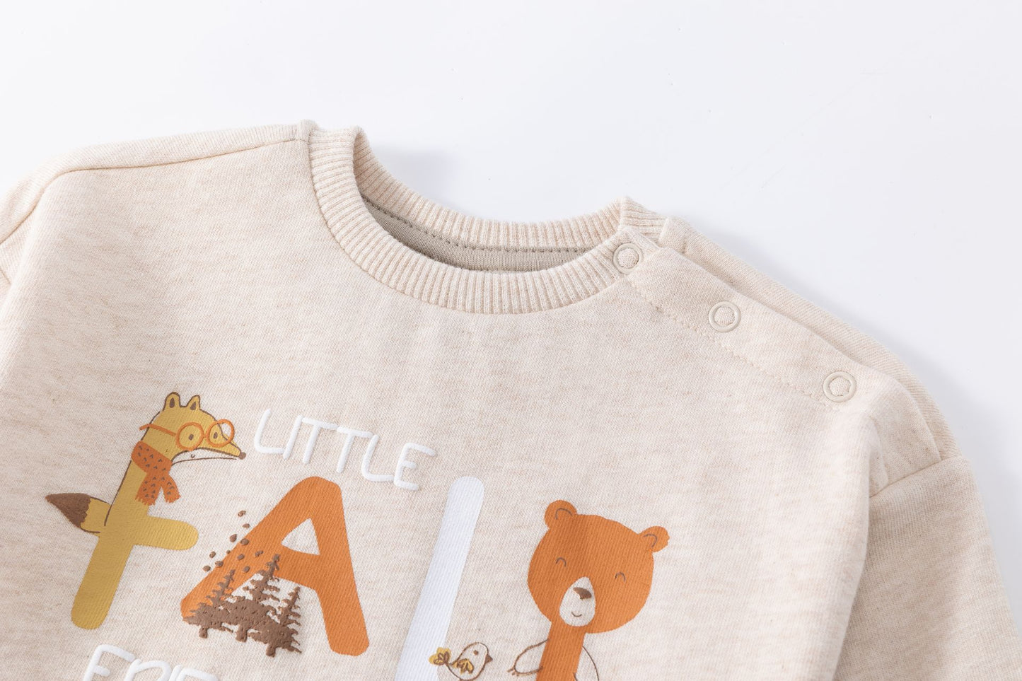 Conjunto Bebé Niño – Sudadera Felpa con Animales y Pantalón Largo Afelpado (6-24M) 🦊🌲 BBI65022