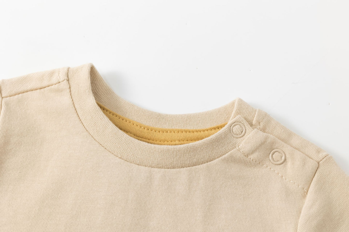 Camiseta Bebé Niño Manga Larga Beige con Animales (6-24M) 🐻🦊