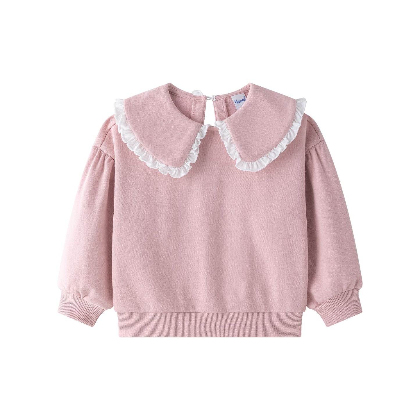 Sudadera Afelpada Niña – Cuello Peter Pan y Mangas Caídas (2-6 años) 🌸
