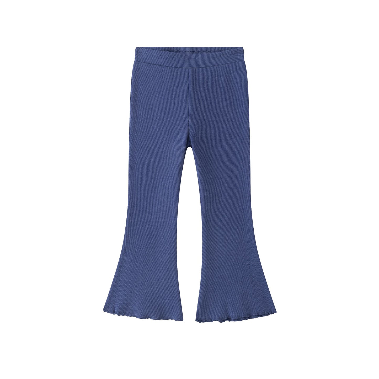 Pantalón flare niña canalé marino con cintura elástica | 2-6 años