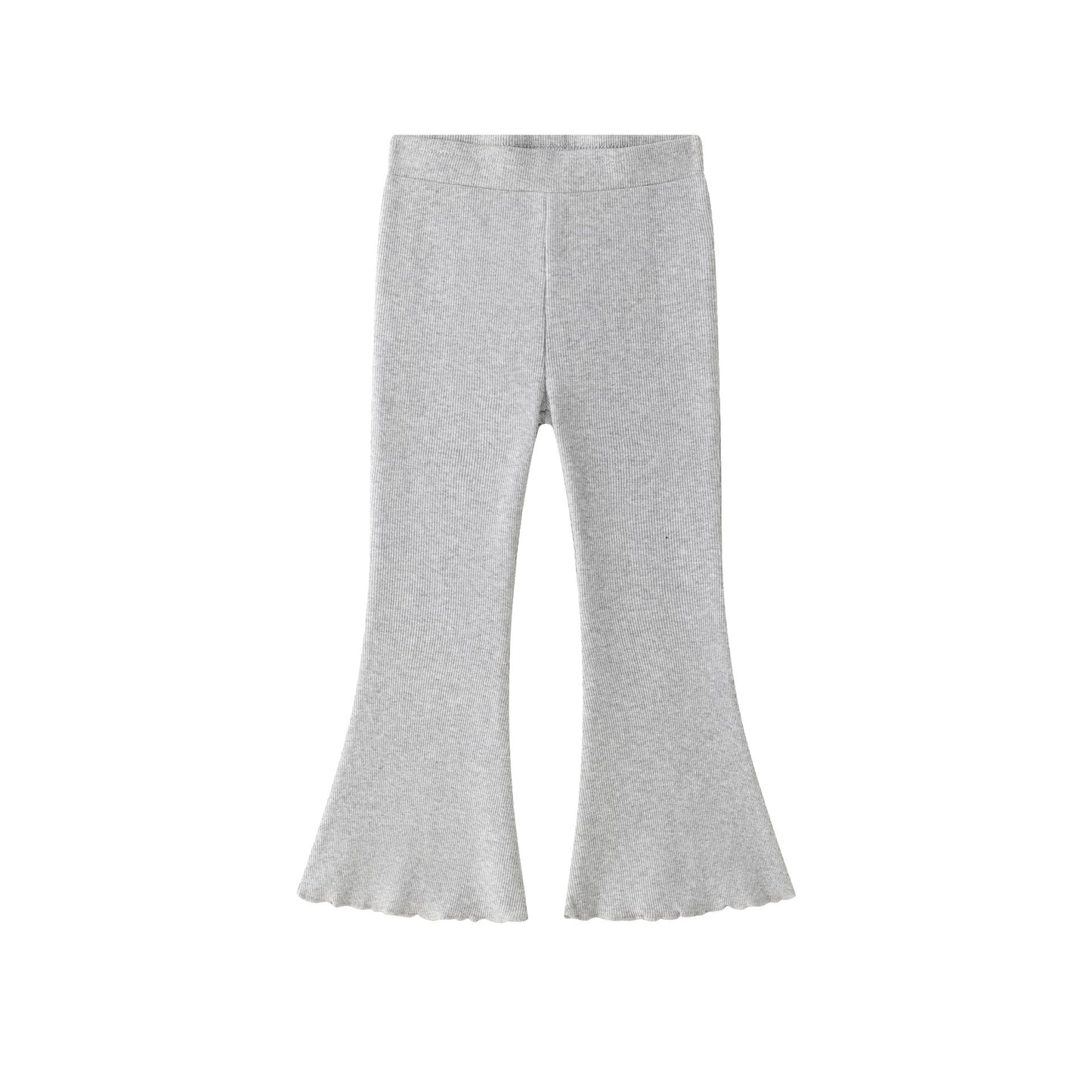 Pantalón Flare Niña de Punto Canalé – Cintura de Goma (2-6 años) 🌫️