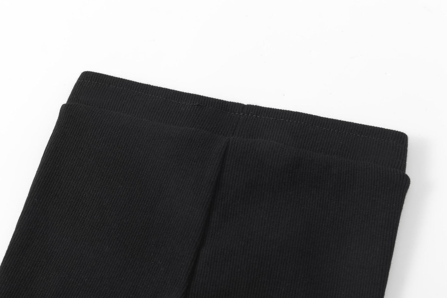 Pantalón Flare Niña de Punto Canalé – Cintura de Goma (2-6 años) 🖤