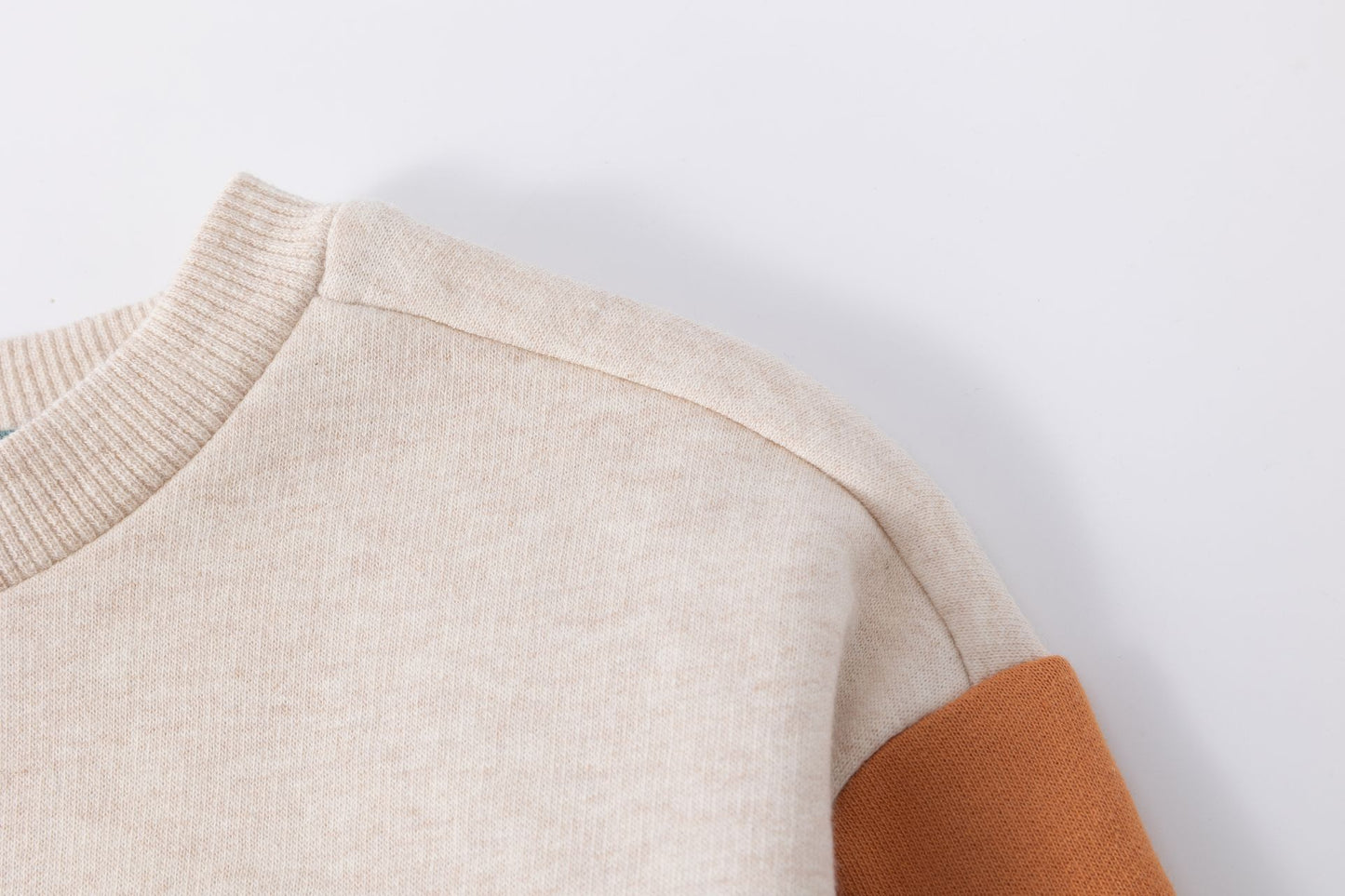 Sudadera niño felpa beige con gráfico de animal y bolsillo | 2-6 años