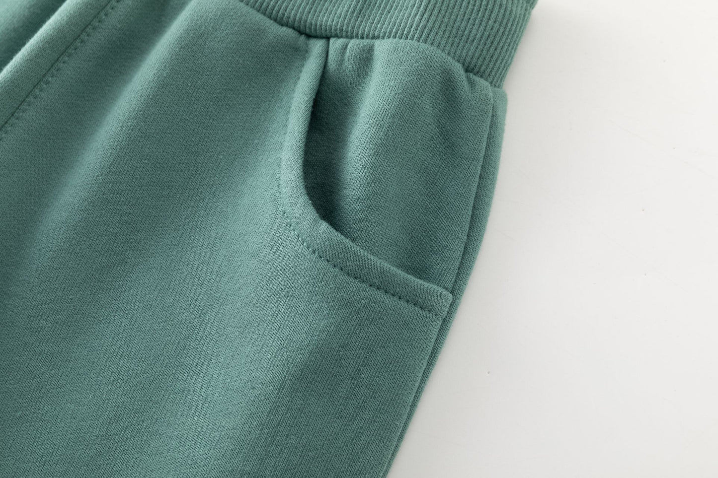 Conjunto bebé niño chaqueta con capucha y pantalón felpa verde | 2-6 años