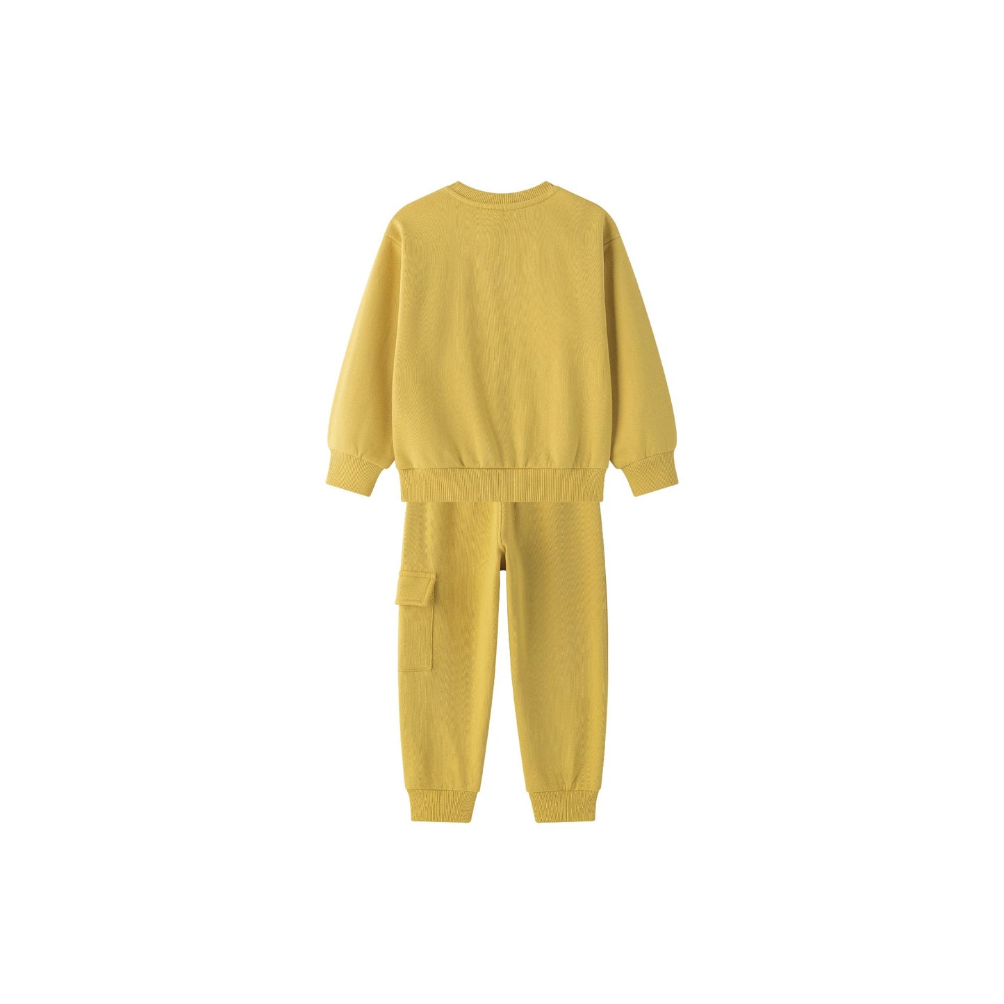 Conjunto bebé niño sudadera y pantalón felpa mostaza | Comodidad y estilo 2-6 años
