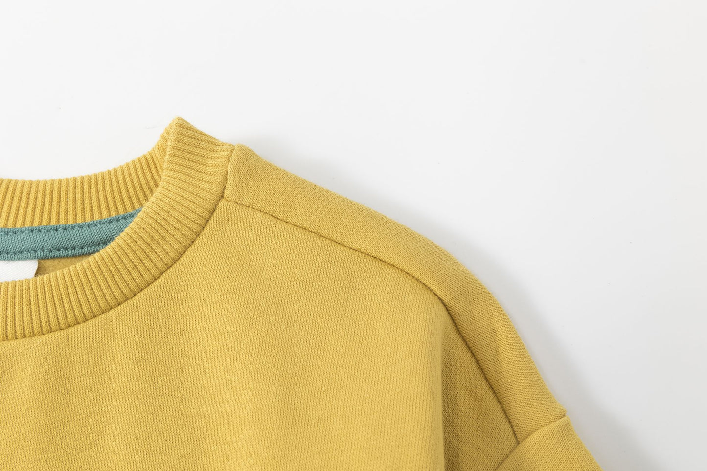 Conjunto bebé niño sudadera y pantalón felpa mostaza | Comodidad y estilo 2-6 años