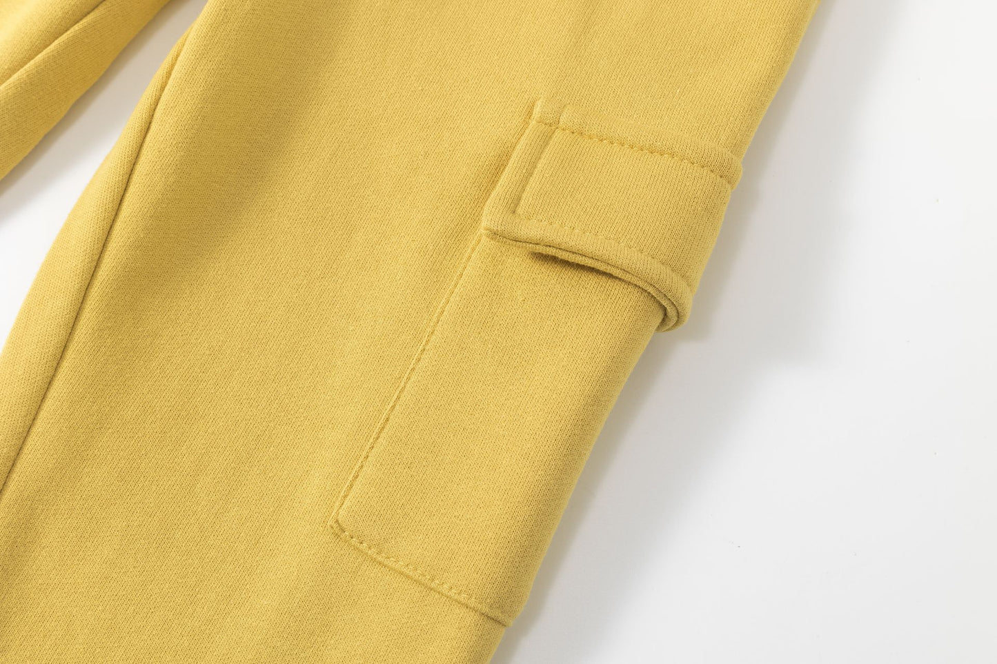 Conjunto bebé niño sudadera y pantalón felpa mostaza | Comodidad y estilo 2-6 años