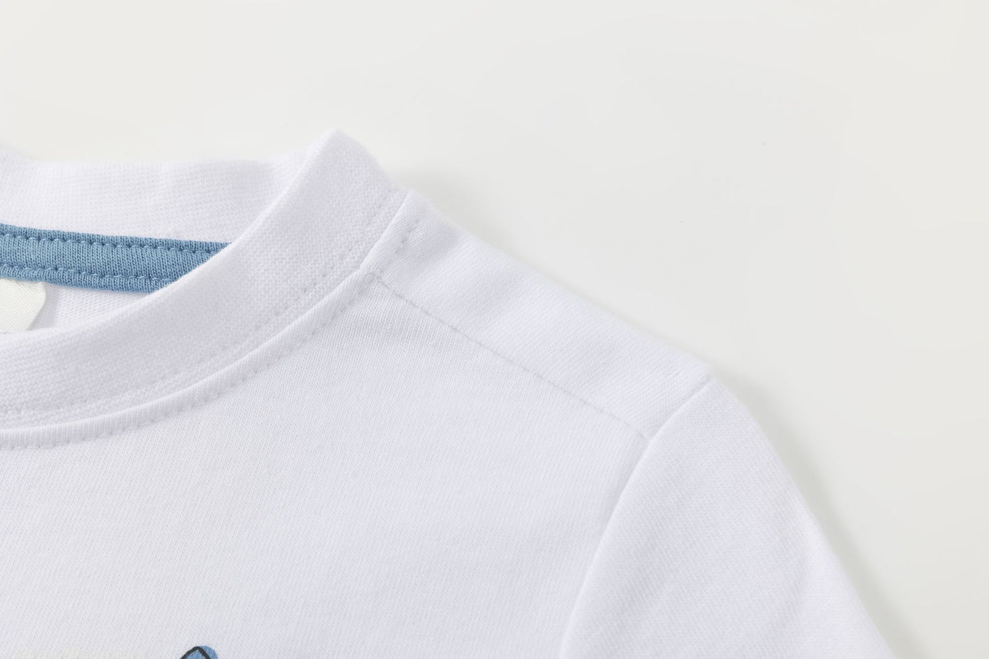 Camiseta niño manga larga blanca con gráfico de animalitos | 2-6 años